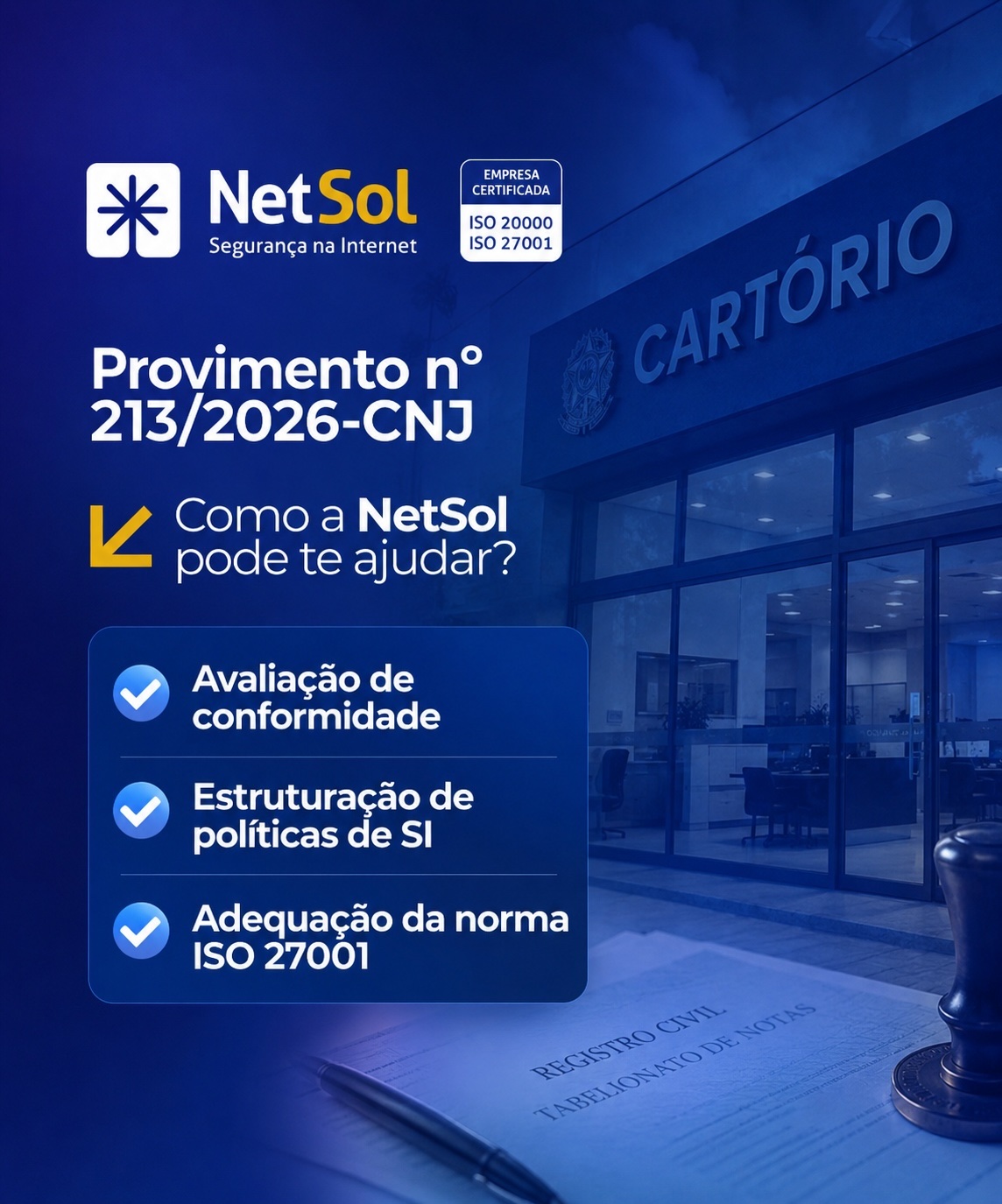 Provimento CNJ 213/2026 - NetSol